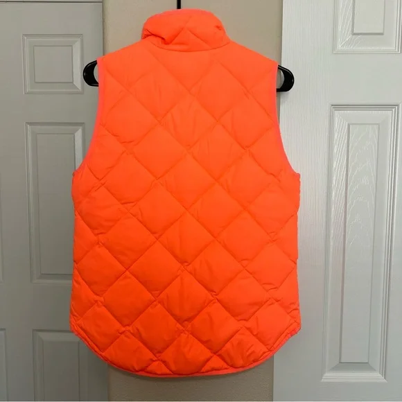 Vibrant Orange Quilted J. Crew Vest - Picture 5 of 6